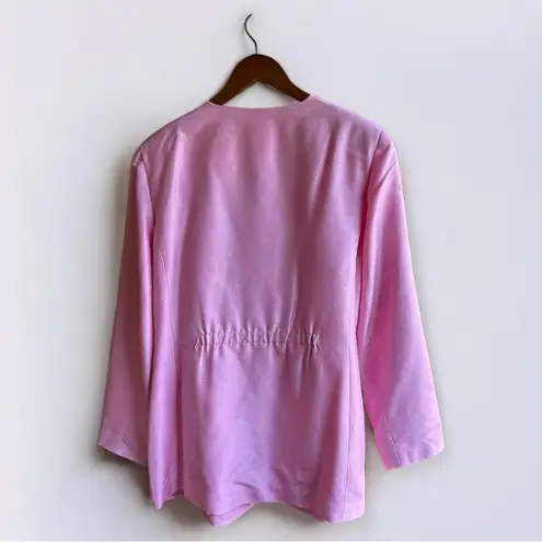 Neiman Marcus Pink Blazer Lightweight Suit Jacket 100% silk