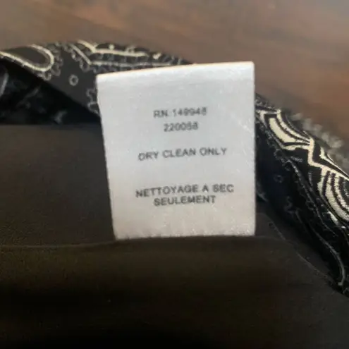 Haute Hippie black & cream paisley silk mini skirt size 10