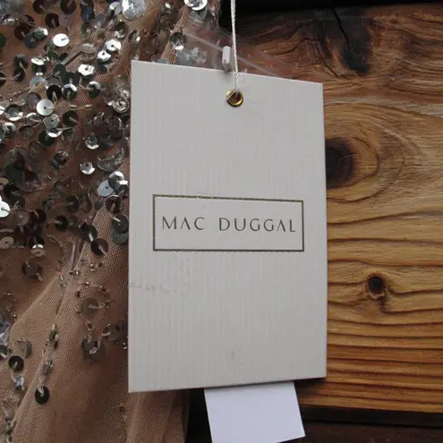 Mac Duggal 93552 Women ONE SHOULDER SHEER HAND BEADED MINI DRESS