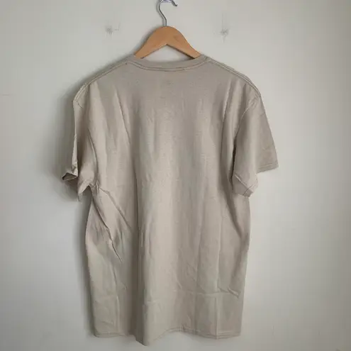 MTV Brand MTV Graffiti Logo Beige Short Sleeve Graphic T-Shirt Large