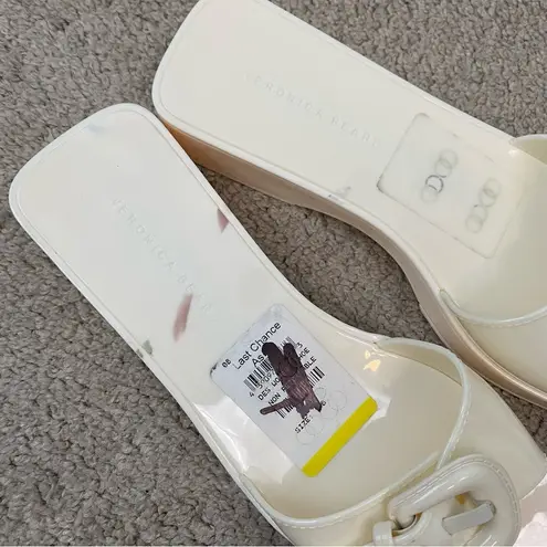 Veronica Beard Davina Jelly Slip On Sandals White 8