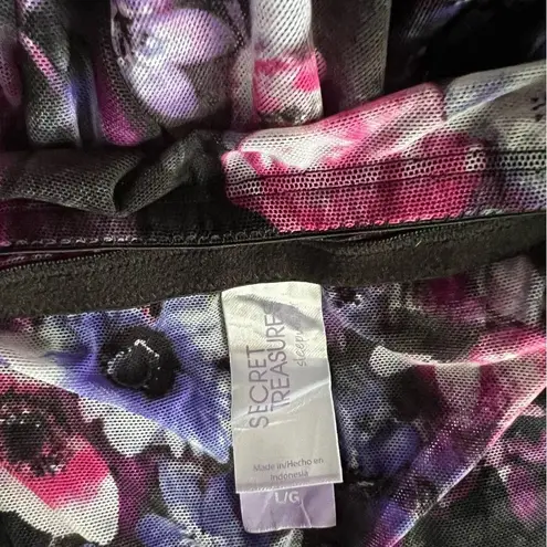 secret treasures Y2K style Floral Lace Halter Nightgown Baby Doll Cami Size L