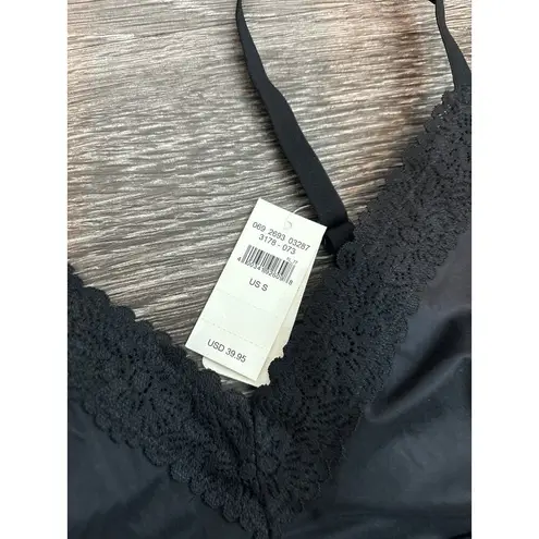 Aerie NWT Arie Wireless V-Neck Lace Bralette In Black Size Small