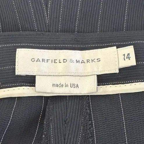 Garfield & Marks Sydney Trouser Pinstriped Pants Women's Size 14 Slacks Black