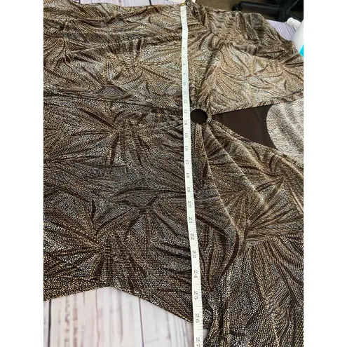 Maggie Barnes Blouse Womens 52" Bust 3/4 Sleeves Stretch Scoop Neck Layered