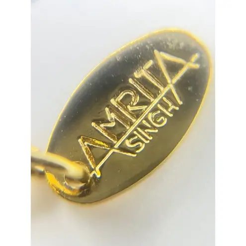 Amrita Singh Gold Tone Pearl Bead Bauble Drop Statement Necklace Bridgerton