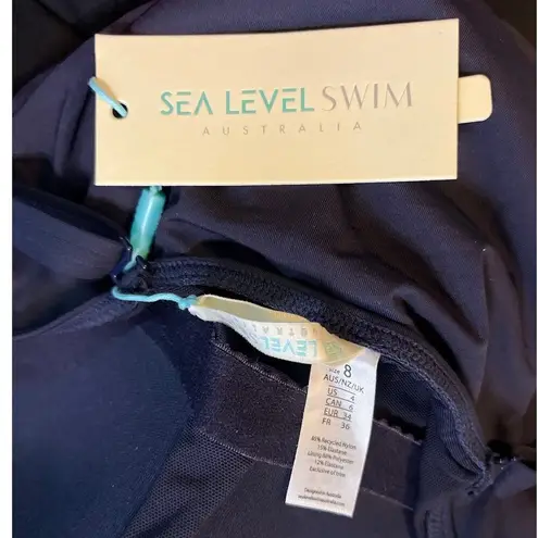 Sea Level Australia Essential Twist Front One Piece US 4 NWT Navy Blue