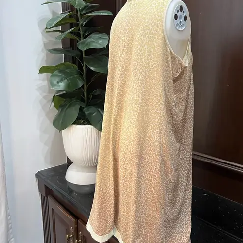 Soft Moments New York vintage Leopard Print Sleepwear Dress Brown Size M