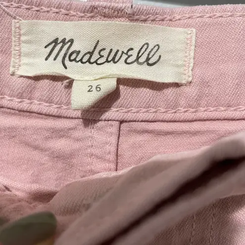 Madewell Classic Straight Denim Pants Light Pink