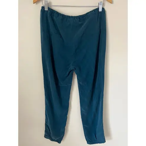 Elk 100% Tencel Drawstring Relaxed Pants Teal Blue Size XS