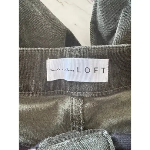 LOFT Modern Corduroy Pants Women’s Size 18 Green Stretch Mid Rise 5