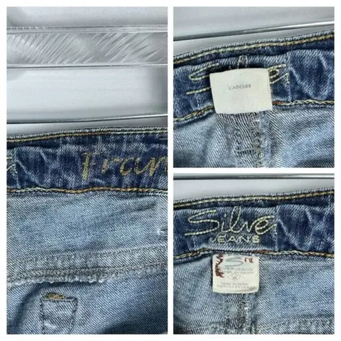 Silver Jeans  Frances Flare Distressed Denim Jeans Size 30