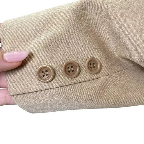 Vertigo Paris Tan Blazer With Contrast Stitching Made In France Size Large