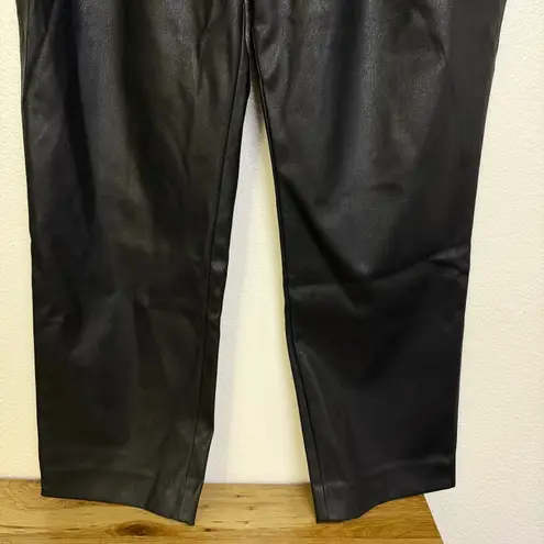 Commando Faux Leather Paper Bag Pants Womens Medium Black Relaxed Fit *NO Belt