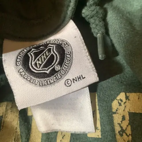 NHL MN Wild Hockey Graphic Lightweight Long Sleeve Hoodie Tee M Green Size M