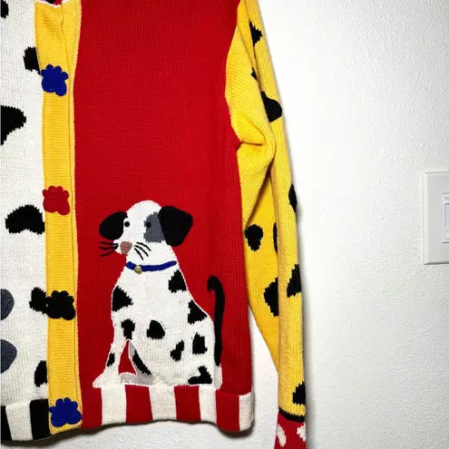 Vintage chunky knit Sweater/Cardigan size large Red