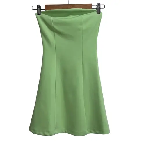 Miscreants London Strapless Cupid Mini Dress With Gloves In Mint Green