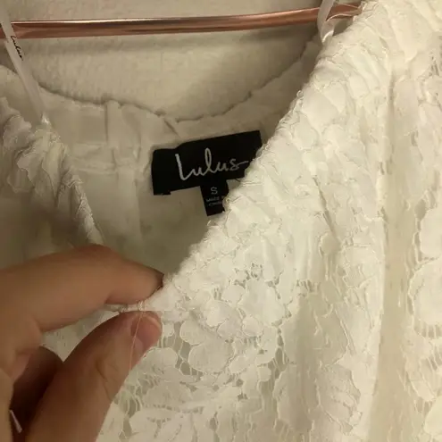 Lulus NWOT Lulu’s white lace off shoulder top blouse - Image 2
