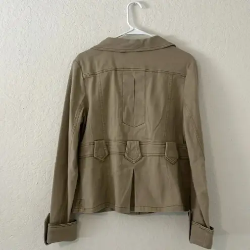 Luii jacket medium neutral jacket denim feel cotton blend cute buttons pockets Tan