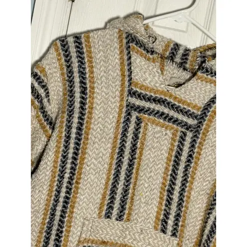 Earth Ragz Baja Joe Hoodie, Blue, Tan, Yellow, Gold Threading, Medium