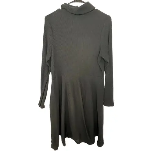 Modcloth  Black Long Sleeve Lightweight Warm A-Line Sweater Dress