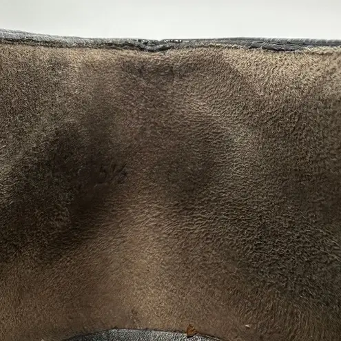 Paul Green Black Patent Leather Studded Loafers Platform Chunky Sole Size 8