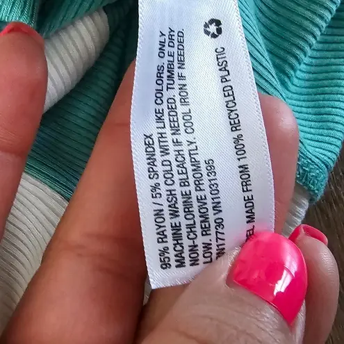 Wild Fable half white half teal target long sleeve thumbnail 3