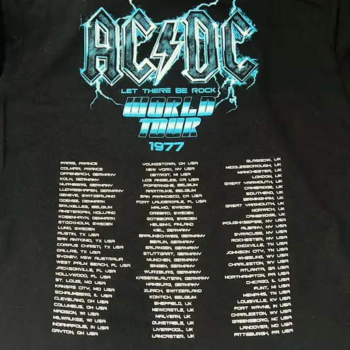 AC/DC Lightning Tour Shirt Black Size Small