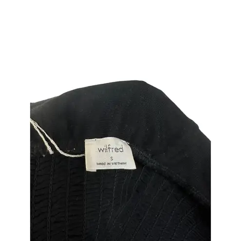 Aritzia Wilfred Daveney cropped tie front tube top black size Small