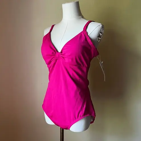 Jantzen Hot Pink One Piece Swimsuit NWT Women's 12 Classic Fit Full Coverage - Image 8
