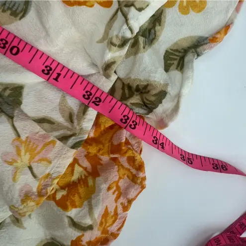 Kivari Blake Tie Front Floral Mini Dress Sz 6 Yellow