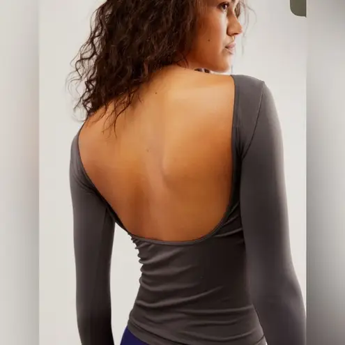 Free People NWOT  Low Back Seamless Long Sleeve