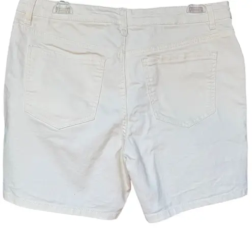 D. Jeans Off White Denim Shorts Sz 14