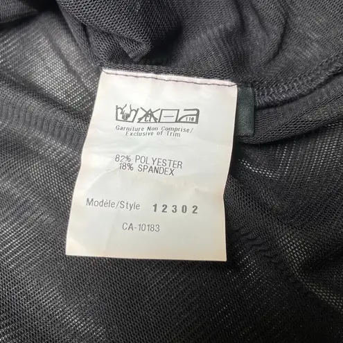 Cartise Embellished Shirt Sz M Black Silver Sequins Beaded Glam Y2K FairyGrunge Size M