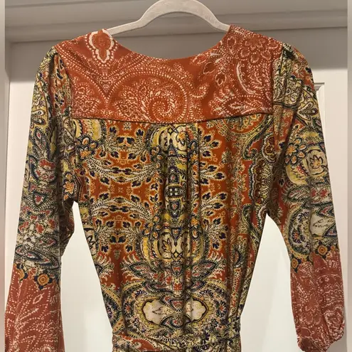 AUW Multicolored Paisley 3/4 Sleeve Dress Size 6