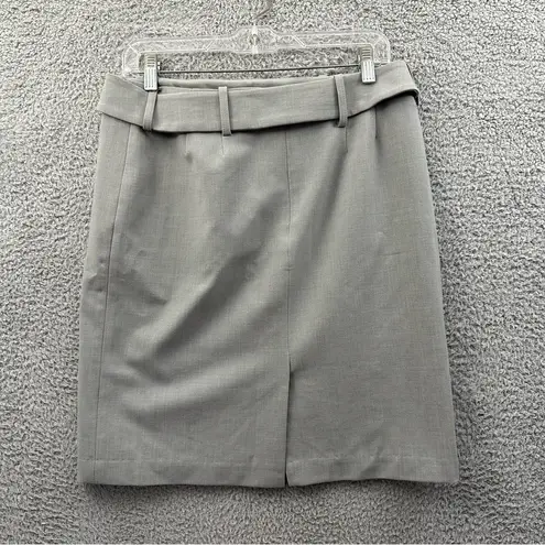 J. McLaughlin  Belted Pencil Skirt Light Gray Women's Size 6