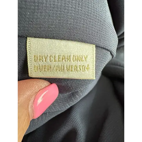 Dana Buchman NWT $208 Size 8 Lined Stretch Zigzag Navy Cream Straight Leg #X3-3