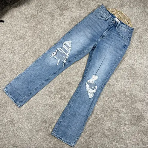 Vervet  The Alyssa 90’s Vintage Straight Denim Distressed High Rise Blue Jeans 26