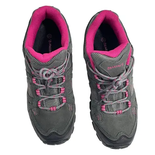 BEARPAW NEW  Women’s Olympus Hiking Outdoor Trail Shoe Suede Mesh Gray Pink Sz 11