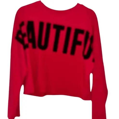 NEW YORK & COMPANY SOHO STREET DARK PINK “BEAUTIFUL” PULLOVER MEDIUM