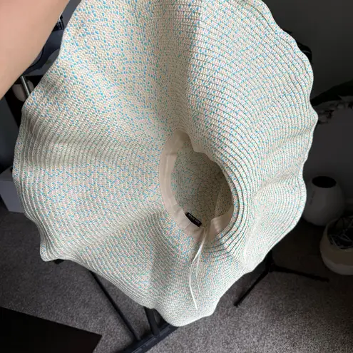 Large Summer Hat Paper Cool Beach Hat Blue