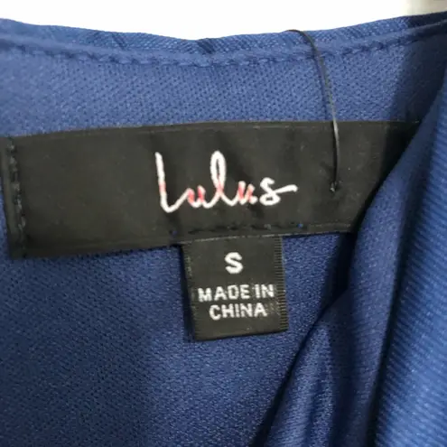 Lulus blue spaghetti strap mini dress prom cocktail party‎ women’s small new NWT