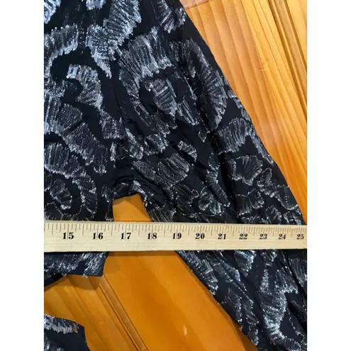 Maje Metallic Fil Coupé Cutout Tiered Mini Dress Black Silver 38 NWOT Holiday Pa