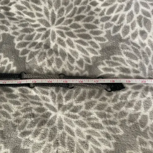 Long Chain Necklace Black Silver Links Statement Necklace Y2K Chunky Whimsy Goth