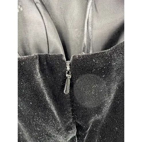 AJ Bari Black Gold Metallic Velvet Strapless Cocktail Party Dress 80s NWT Size 4