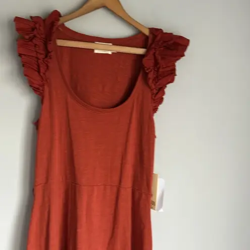 Nation Ltd NEW EVERLEIGH FRILLY DRESS IN CAYENNE SMALL