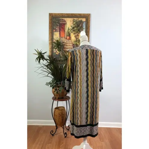 Forever Shift Dress Womens Rainbow Striped Boat Neck Long Sleeve Pullover Medium