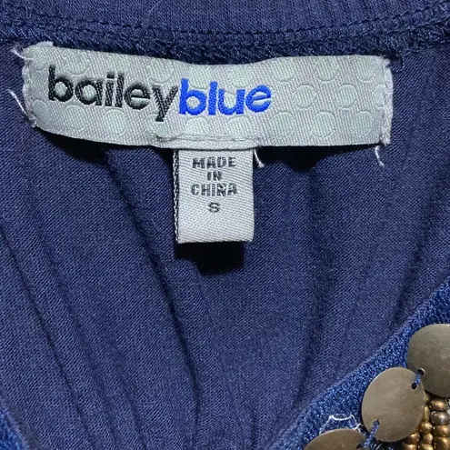 Bailey blue VTG Y2k sequins and bead dress Navy Blue S
