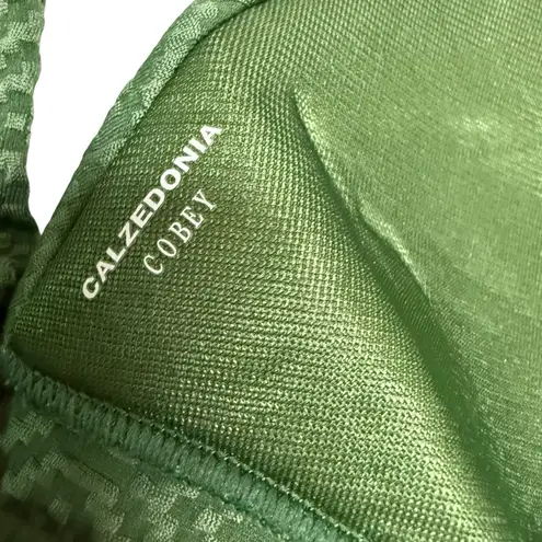Cobey by Calzedonia Amelia Green Textured Bikini Top NEW XL Palm Green