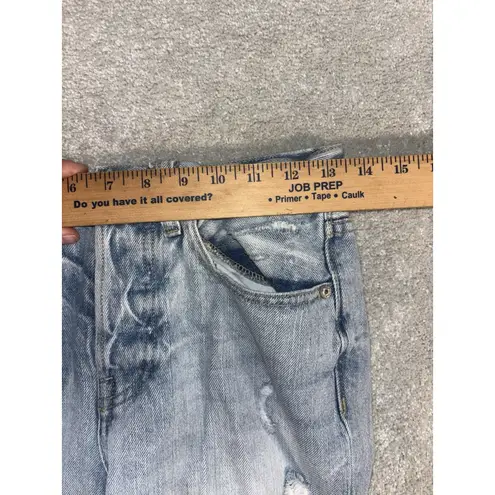 Pistola Cassie Mid Rise Straight Leg Jeans 24 Light Wash Distressed Festival